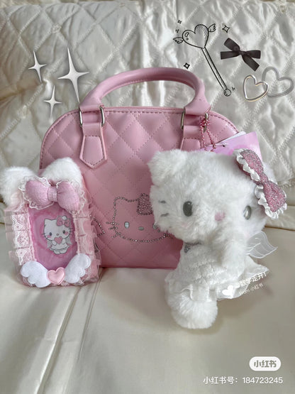 Hello kitty凯蒂猫｜Sanrio Hello Kitty 2-Way Boston / Angel and Little Devil天使恶魔两用包｜约 32.1 x 31.1 x 8.6cm