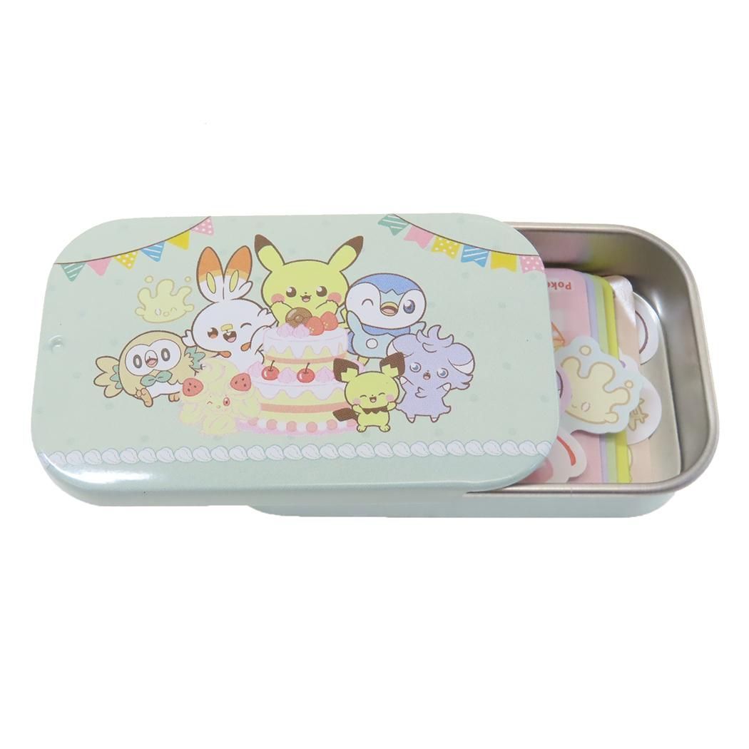 Pokemon｜pokepeace甜点系列铁盒贴纸/小收纳盒｜约H1.7×W7.3×D4.5cm