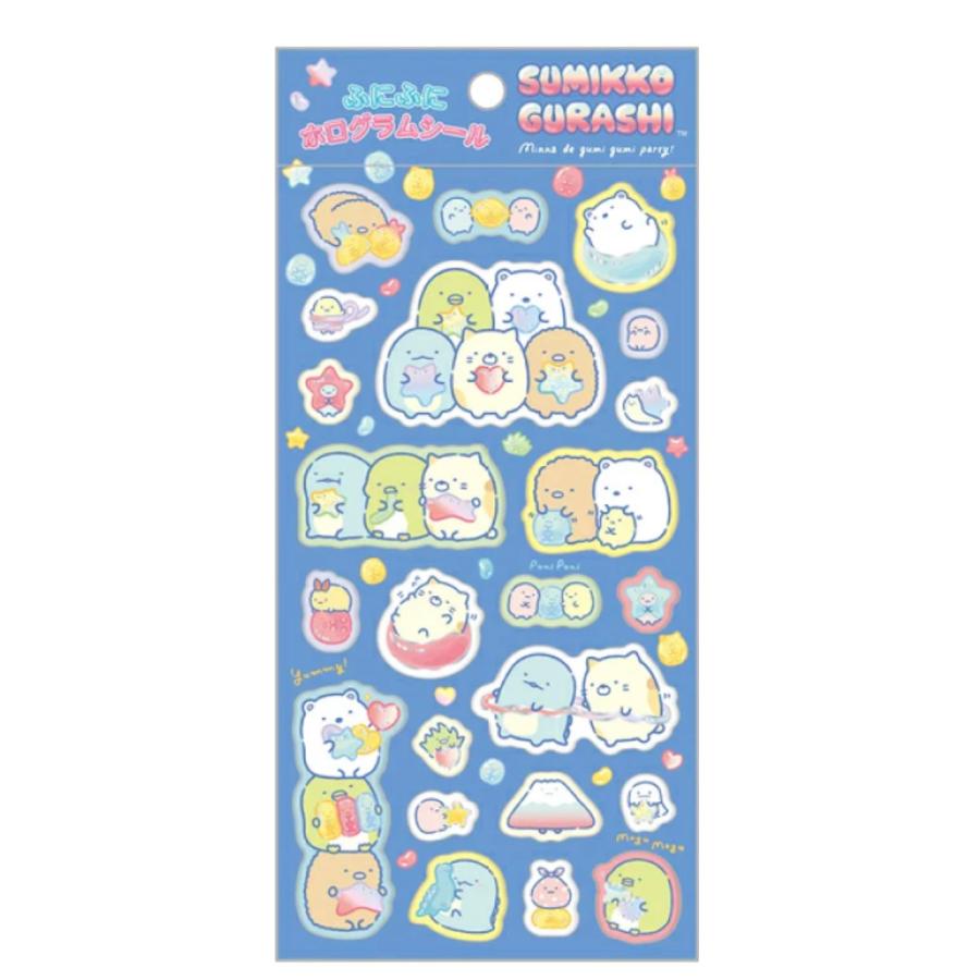 Sumikko Gurashi｜Funifuni Hologram Stickers Gummy Gummy Party｜H200×W95mm approx.