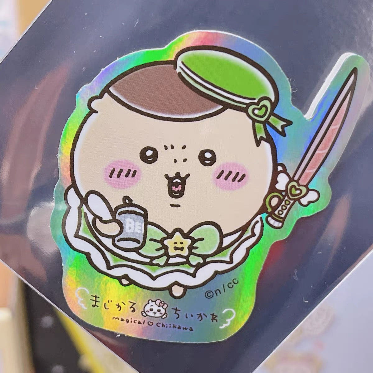 Chiikawa 吉伊卡哇｜超魔法少女/小魔仙系列角色镭射偏光闪闪贴纸/手机贴