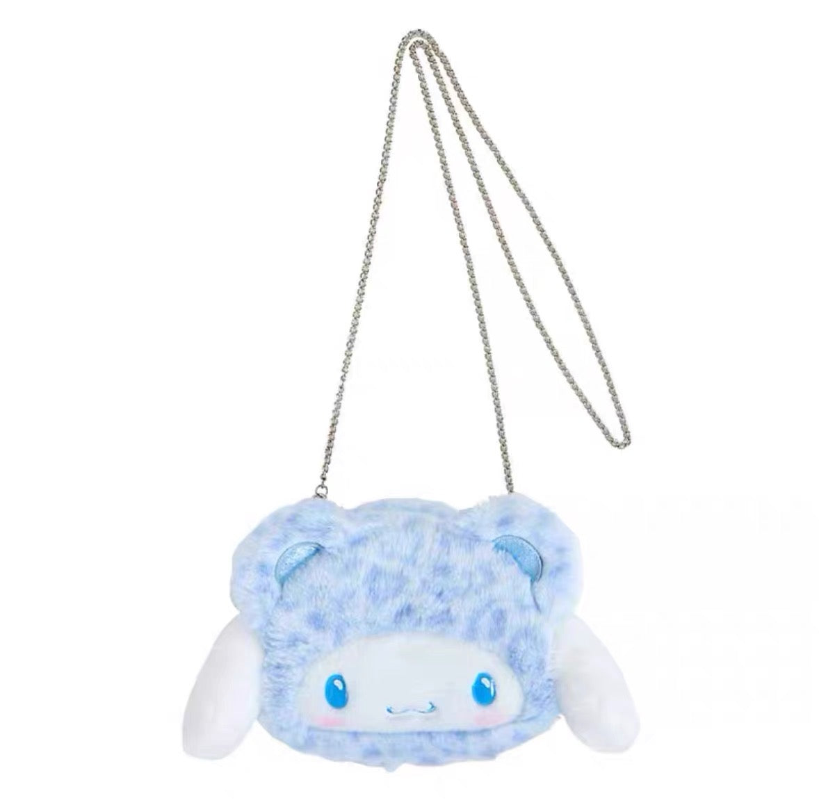Sanrio三丽鸥｜ Original Face-shaped 2way Pochette / Leopard Bear豹纹熊系列脸型毛绒链条斜挎包｜约19×6×15cm