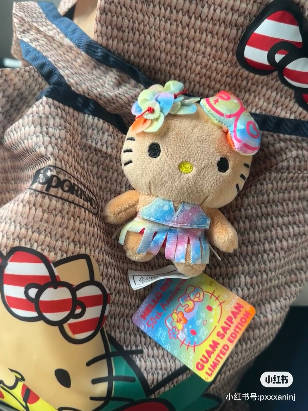 HelloKitty凯蒂猫｜HAWAII夏威夷黑皮kitty50周年限定挂件/包挂