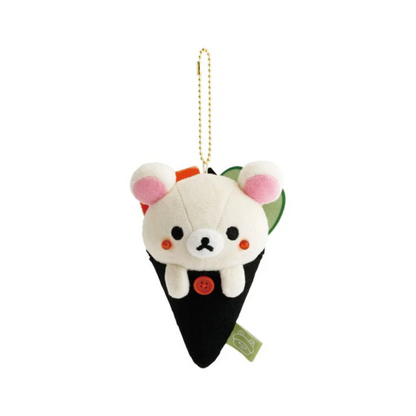 Rilakkuma｜Anytime Sushi Hand Roll Sushi Mascot Holder /Plush Keychain｜130×90×55mm approx.