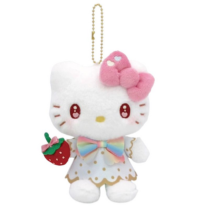 Sanrio｜Strawberry Newspaper 50th Anniversary  Mascot Holder /Plush Keychain｜12×14.5×6cm approx.Approx.