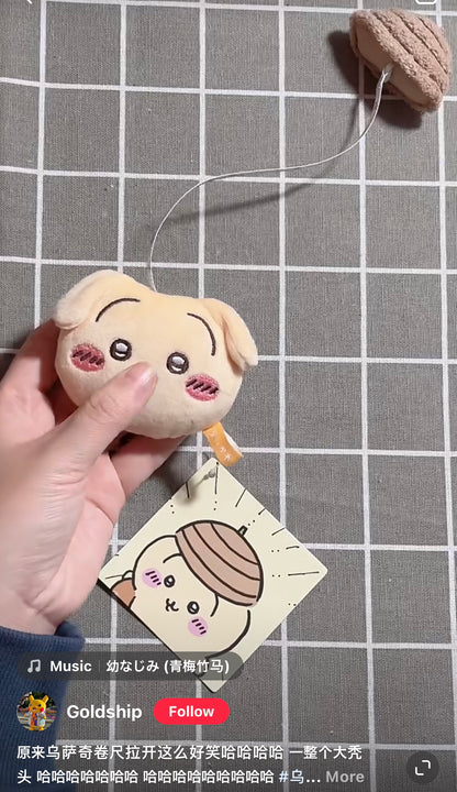 Chiikawa 吉伊卡哇｜软软角色可爱大脸捏捏卷尺｜約H80×W75×D35mm