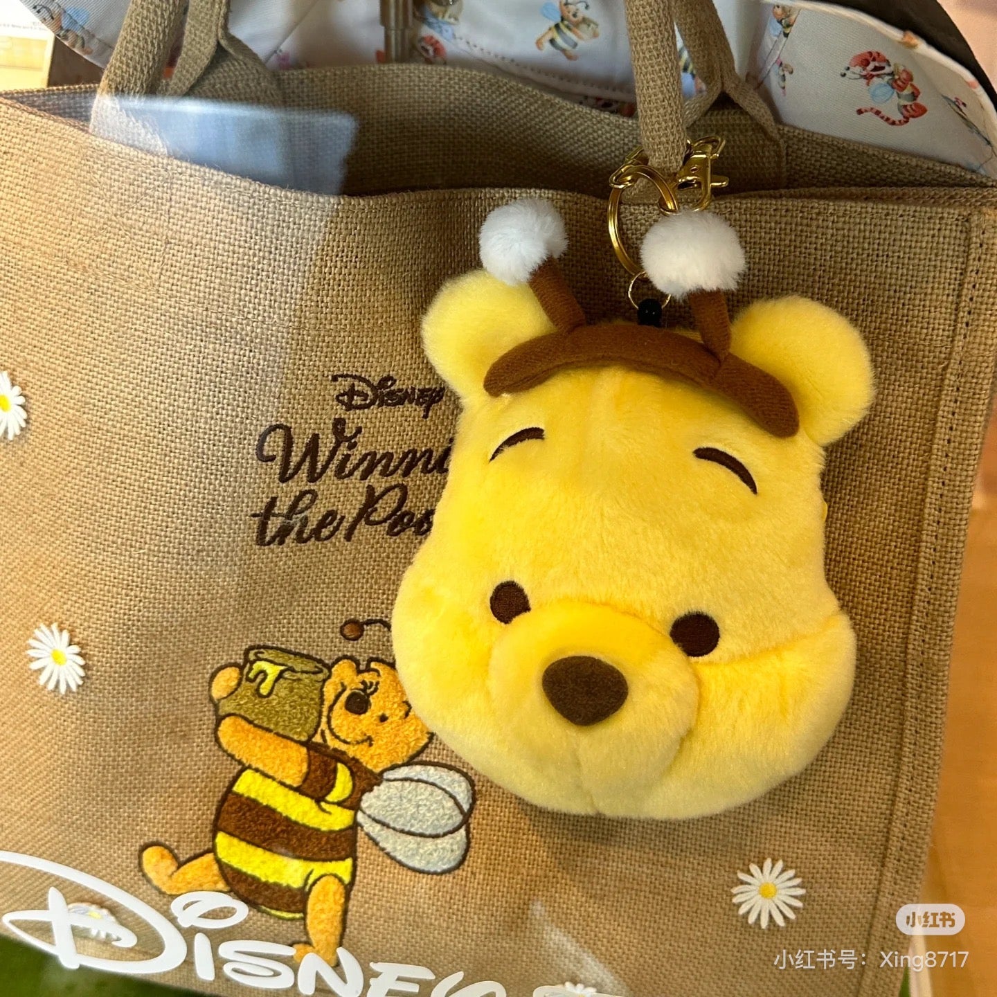 Disney｜2024 HONEY DAY Winnie the Pooh Passcase蜜蜂维尼大脸伸缩收纳包/零钱包｜約縦17×横11.5×厚み8cm
