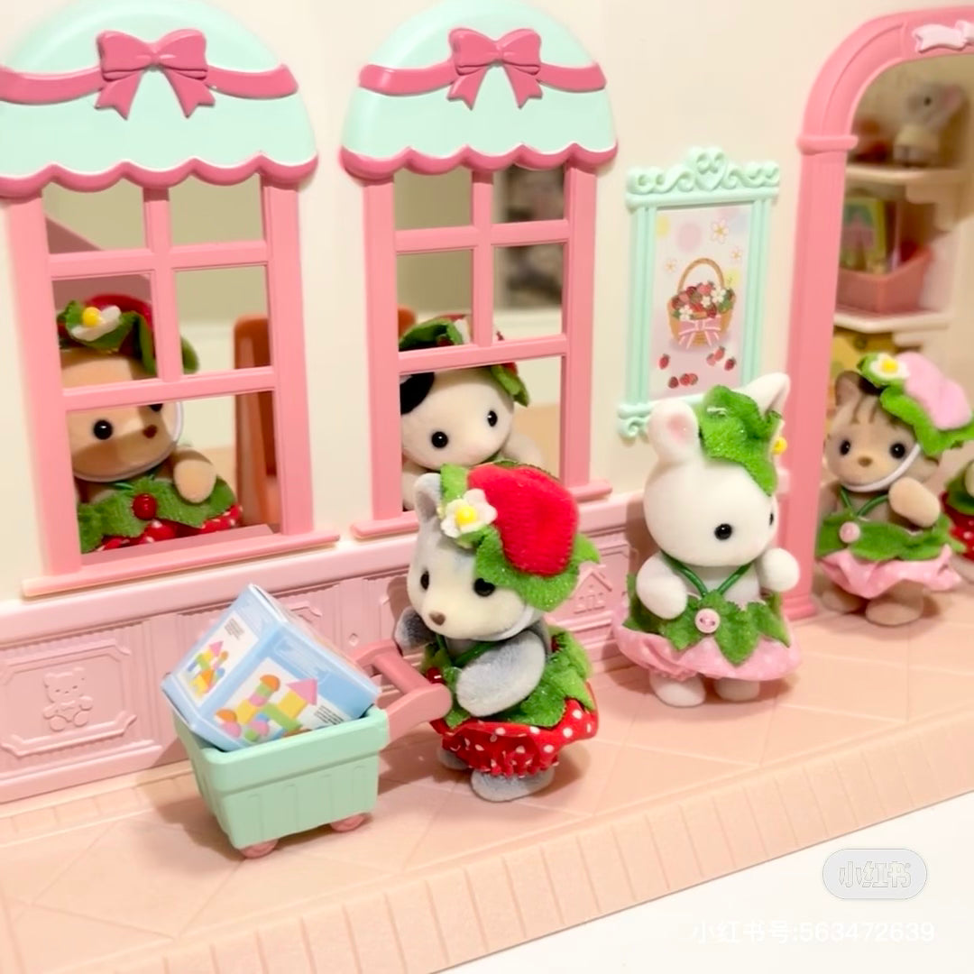 【store available】SylvanianFamilies｜Strawberry Nursery Room House Set Calico Critters