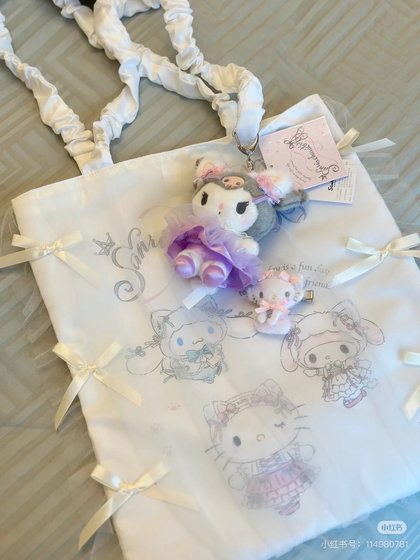 Sanrio｜White Cat Ballerina tote bag