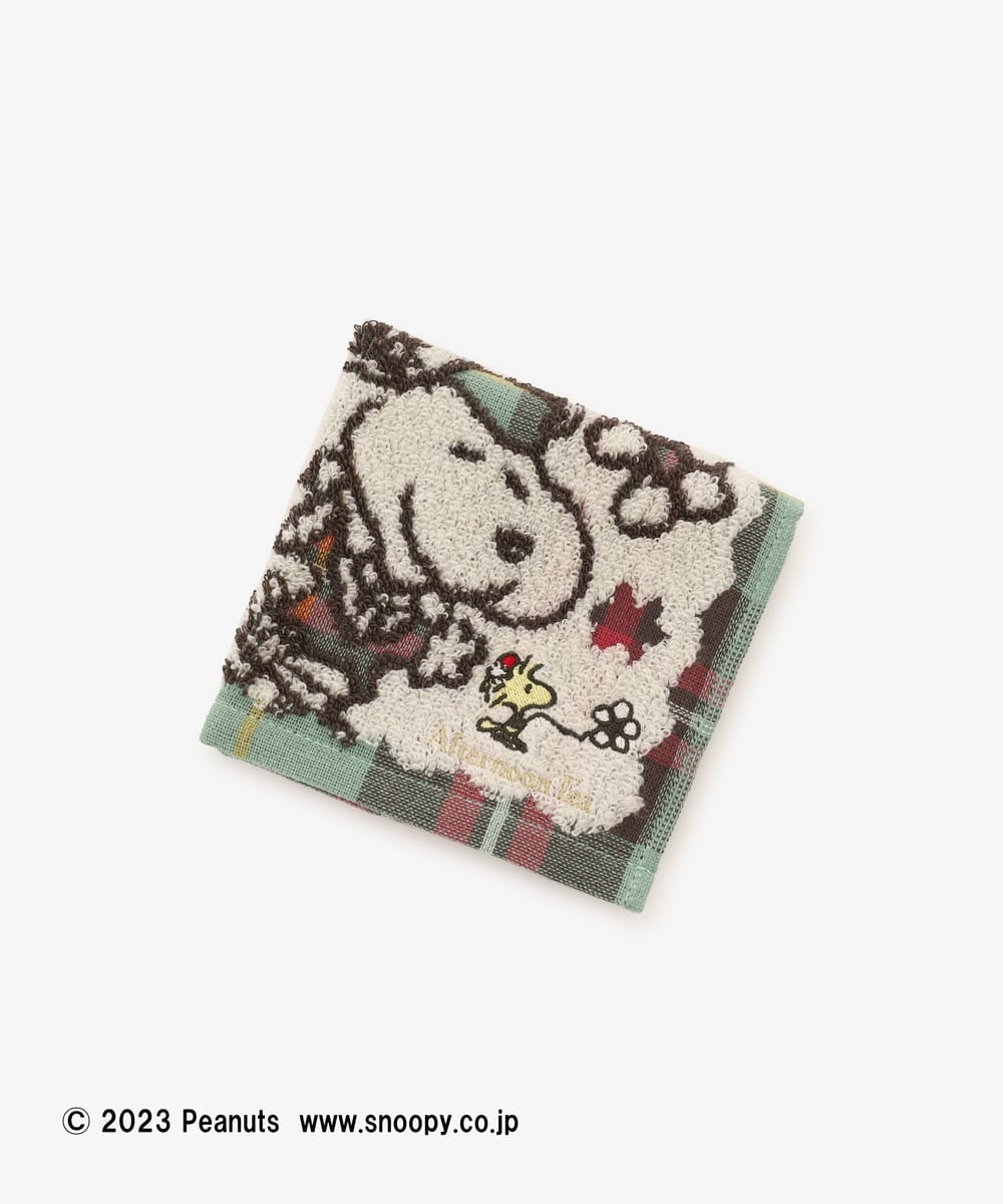 Snoopy｜Afternoon Tea英伦风限定超精美刺绣手帕/小方巾｜縦25.5cm/横25.5cm