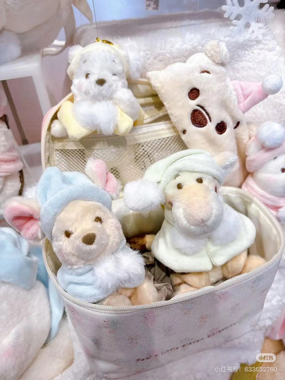 Disney迪士尼｜Plush Mascot Keychain - White Pooh Fruit Latte Color东迪冬日限定水果拿铁色睡衣睡帽斗篷系列可爱角色毛绒挂件/包挂｜约高 16.5 x 宽 10 x 深 9cm