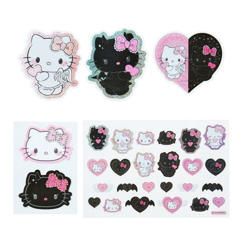 Hello kitty凯蒂猫｜Sanrio Hello Kitty Bangs Clip/ Angel and Little Devil天使恶魔镭射模切贴纸｜共29张