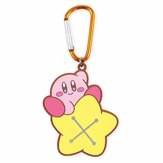 Kirby｜毛巾/手帕挂橡胶钥匙扣｜约16 x 8 x 1cm