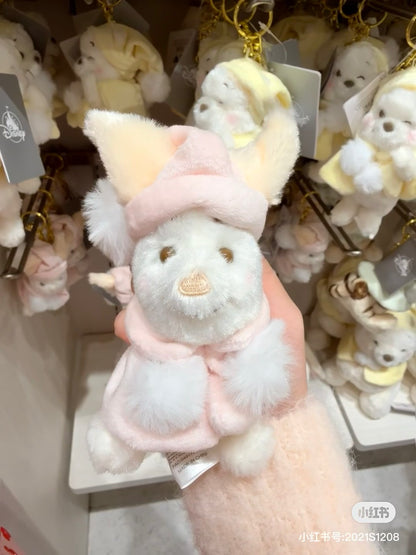 Disney迪士尼｜Plush Mascot Keychain - White Pooh Fruit Latte Color东迪冬日限定水果拿铁色睡衣睡帽斗篷系列可爱角色毛绒挂件/包挂｜约高 16.5 x 宽 10 x 深 9cm