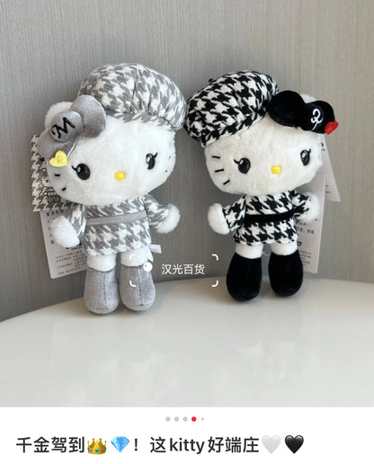Hello Kitty｜Monochrome Girly Twin Coordinate Mascot Holder /Plush Keychain｜11×7×18cm approx.