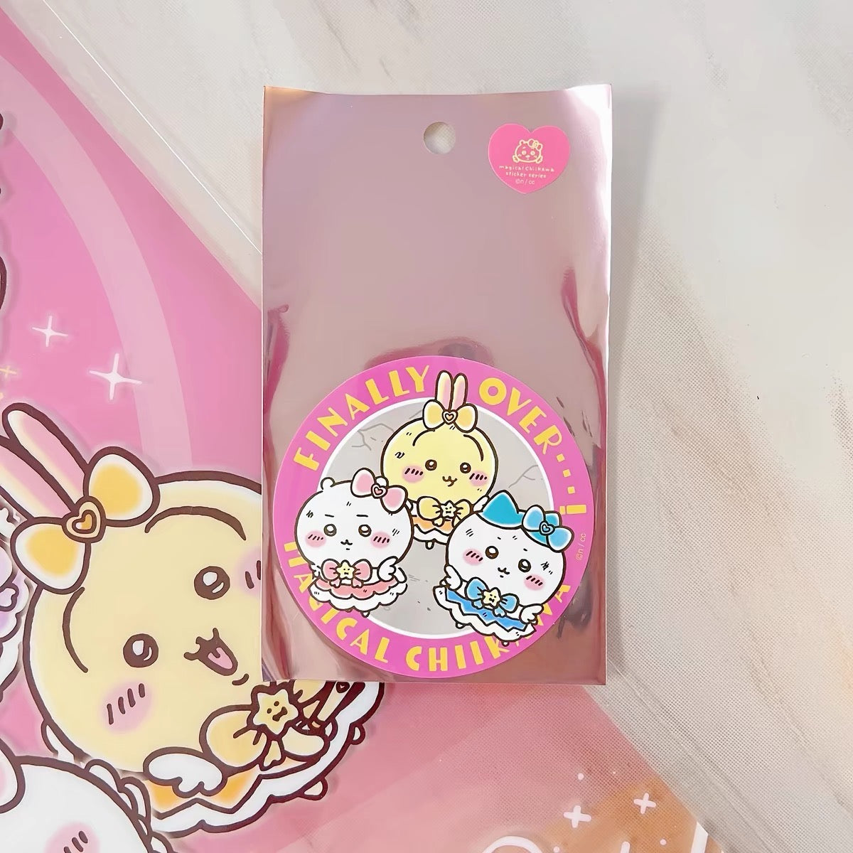 Chiikawa 吉伊卡哇｜超魔法少女/小魔仙系列大张镭射偏光闪闪贴纸/手机贴/行李箱贴