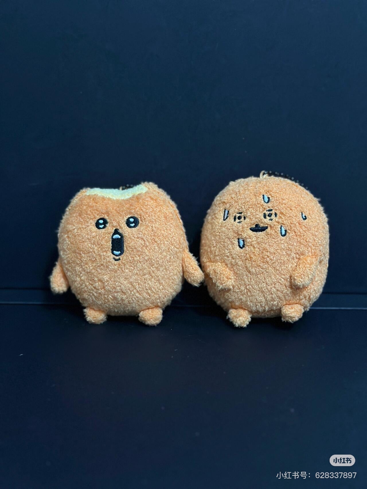 Nagano自嘲熊｜ Characters Petit Mini Mascot (Mogura Croquette / Tomogui))鼹鼠可乐饼/薯饼流汗尖叫毛绒挂件/包挂｜约H90 x W70 x D50mm