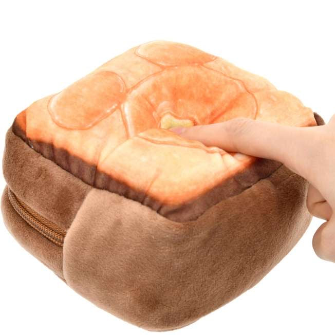 Disney迪士尼｜米奇烘焙系列mochi面包/吐司挂件式零钱包/超柔软/背面米奇印章｜約高さ13×幅15×奥行き8(cm)