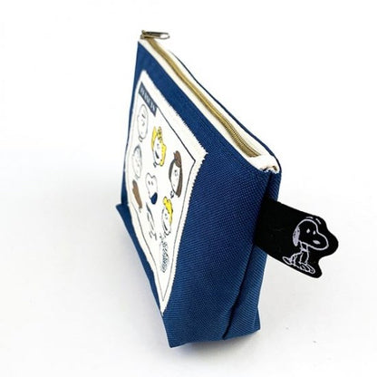 Snoopy｜牛仔色漫画化妆包/收纳包/漫画防水内里｜幅19cm/奥行5cm/高さ13cm
