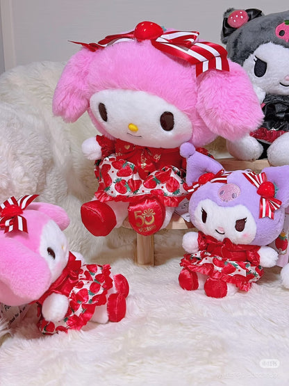 【limit 1】Sanrio｜Ichigo Shimbun 50th Anniversary Mascot Holder /Plush Keychain｜13×6×10.5cm approx.