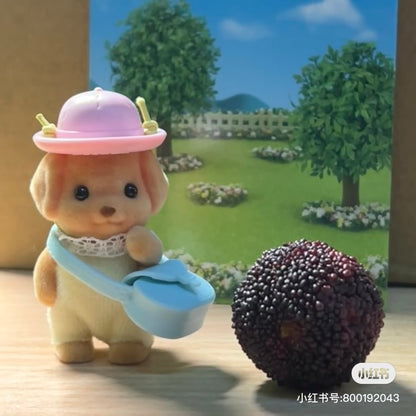 【还有补货，限购1】SylvanianFamilies森贝儿家族｜Toy Poodle Baby贵宾犬Milo包包帽子站宝套装/四肢可活动/玩具/过家家
