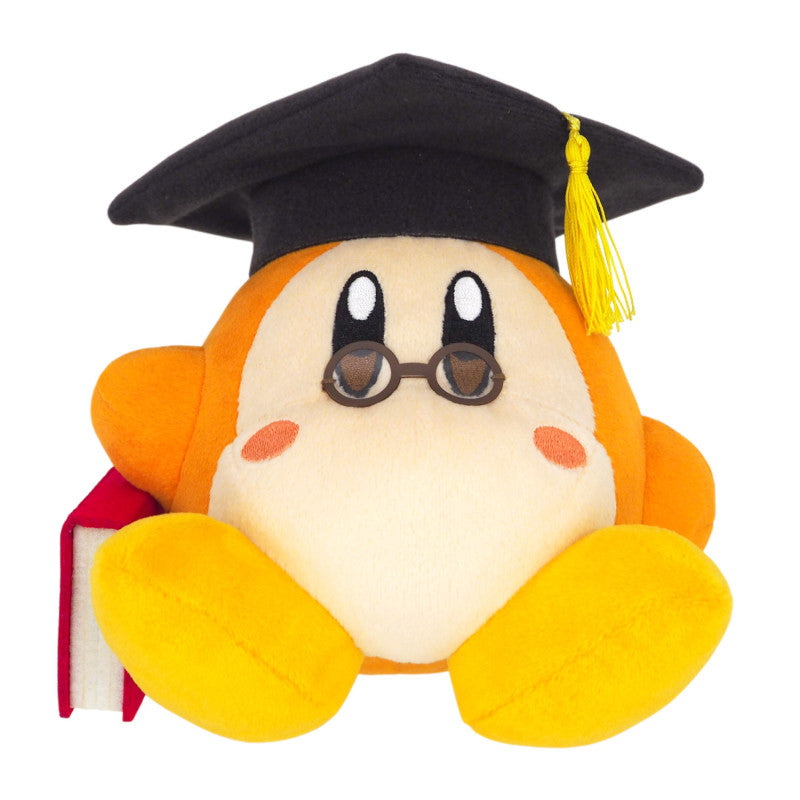 Kirby｜戴眼镜学士服/小博士/毕业瓦豆毛绒玩偶/小公仔 ｜ 约W16×D18×H16cm