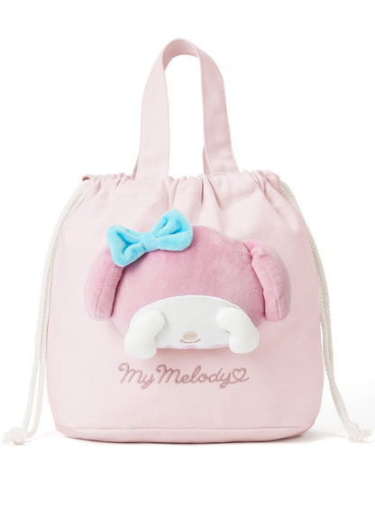 Sanrio｜GRL联名限定凸凸大头蒙眼公仔束口/手提两用包｜约24*32*14cm