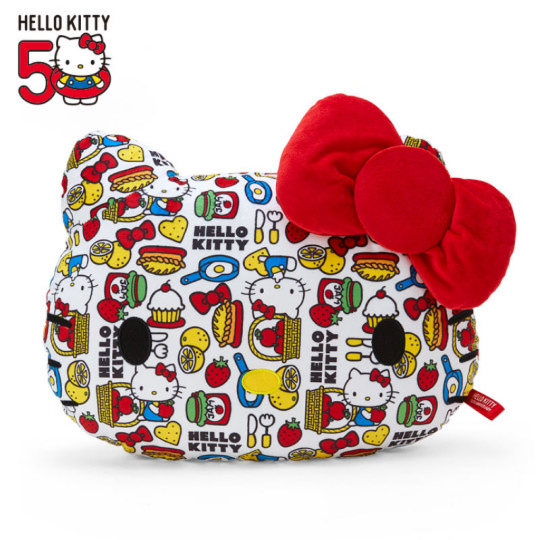 Hello kitty凯蒂猫｜50周年限定kitty大脸印抱枕｜约42×13×31cm