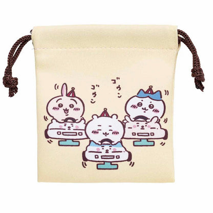 Chiikawa 吉伊卡哇｜束口袋/巾着2枚组/正反都可爱｜各約H120×W100mm
