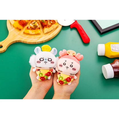 Chiikawa 吉伊卡哇｜Plush Keychain  Pizza Ver万圣节限定披萨系列毛绒玩偶挂件/包挂｜约W80 x H125 x D45 mm