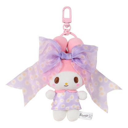 【limit 1】Sanrio三丽鸥｜My Melody Birthday 50th Anniversary Princess Ribbon Secret Mascot Keychain美乐蒂50周年生日粉桃甜心系列大蝴蝶结毛绒玩偶挂件盲盒/全8种｜1枚入