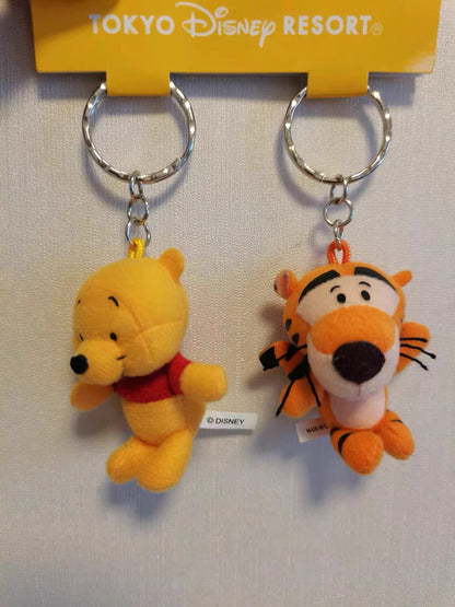 Disney迪士尼｜winnie the pooh噗噗跳跳虎mini玩偶挂件/钥匙扣/1对