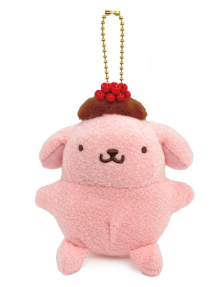 Sanrio｜Pompompurin 30th Anniversary Mascot Holder /Plush Keychain｜12.5×10×8cm approx.