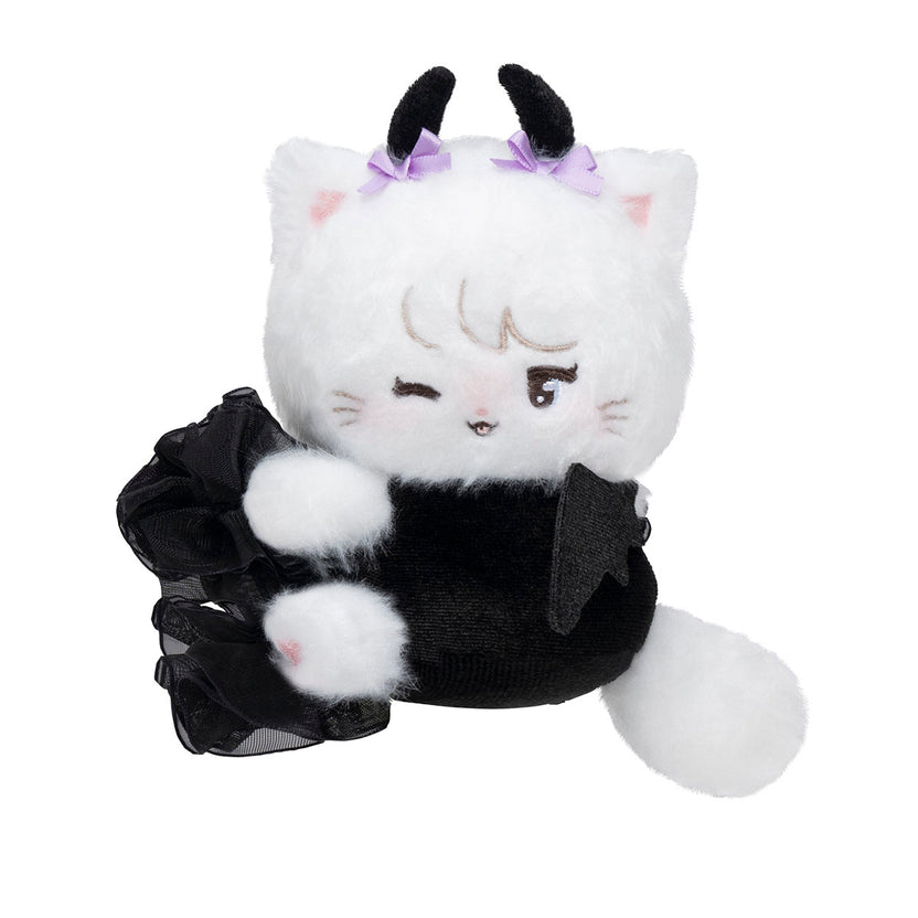 mikko illustrations｜Lil ala mode Devil &amp; Angel Mousse Fluffy Plush Penlight Attachable｜H130 x W110 x D80mm approx.