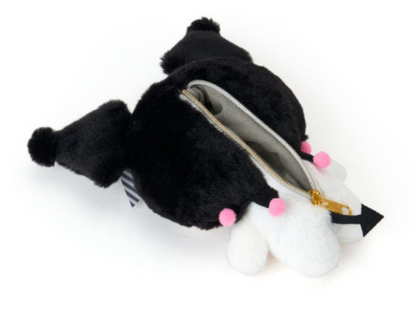 Sanrio｜Pink Black Party Mascot Holder /Plush Keychain Pouch｜H17 x W15 x D5.5cm approx.