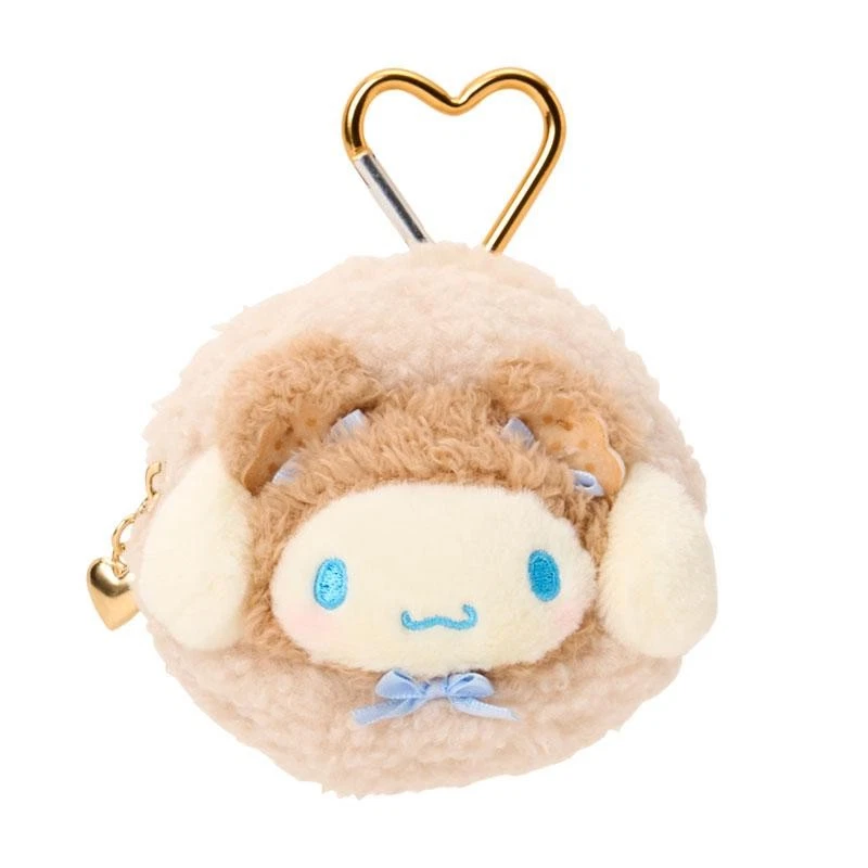 Sanrio｜Cookie Fluffy Bear Mini Pouch with Carabiner｜8×7×8cm approx.