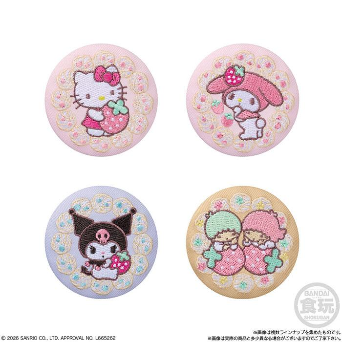 Sanrio｜Candy Sanrio Characters Embroidered Tin Badge Biscuit mystery bag/blind box/All 15 types｜1pc