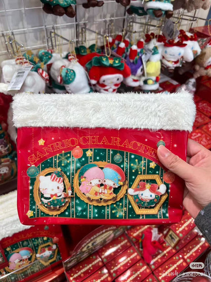 Sanrio｜Christmas Flat Pouch｜W23 x D2 x H17.5cm approx.