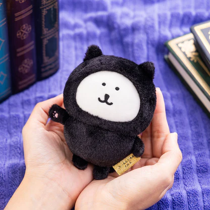 Nagano｜Black Cat Bear Mascot Holder /Plush Keychain｜ 120mm H x 95mm W x 55mm D approx.