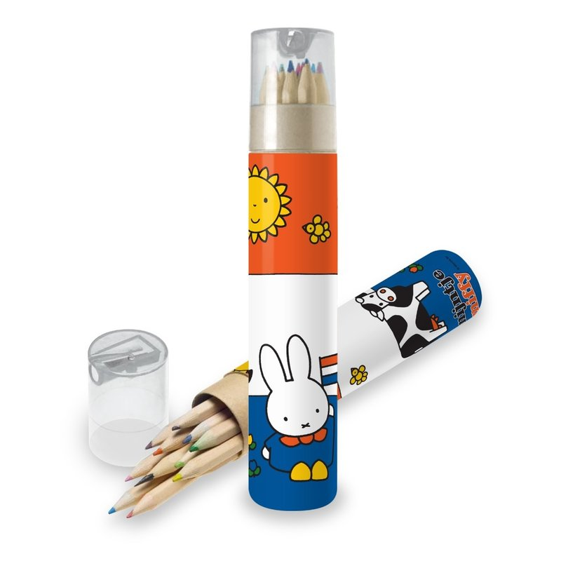 Miffy｜12 colored Pencil Case｜ Ø 3.5 x 19.5 cm approx.
