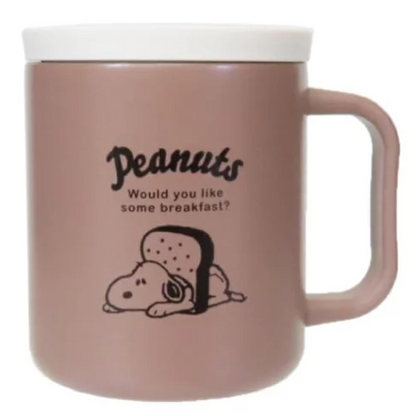 Snoopy史努比｜Peanuts可爱图案翻盖不锈钢保温保冷马克杯/咖啡杯｜400ml