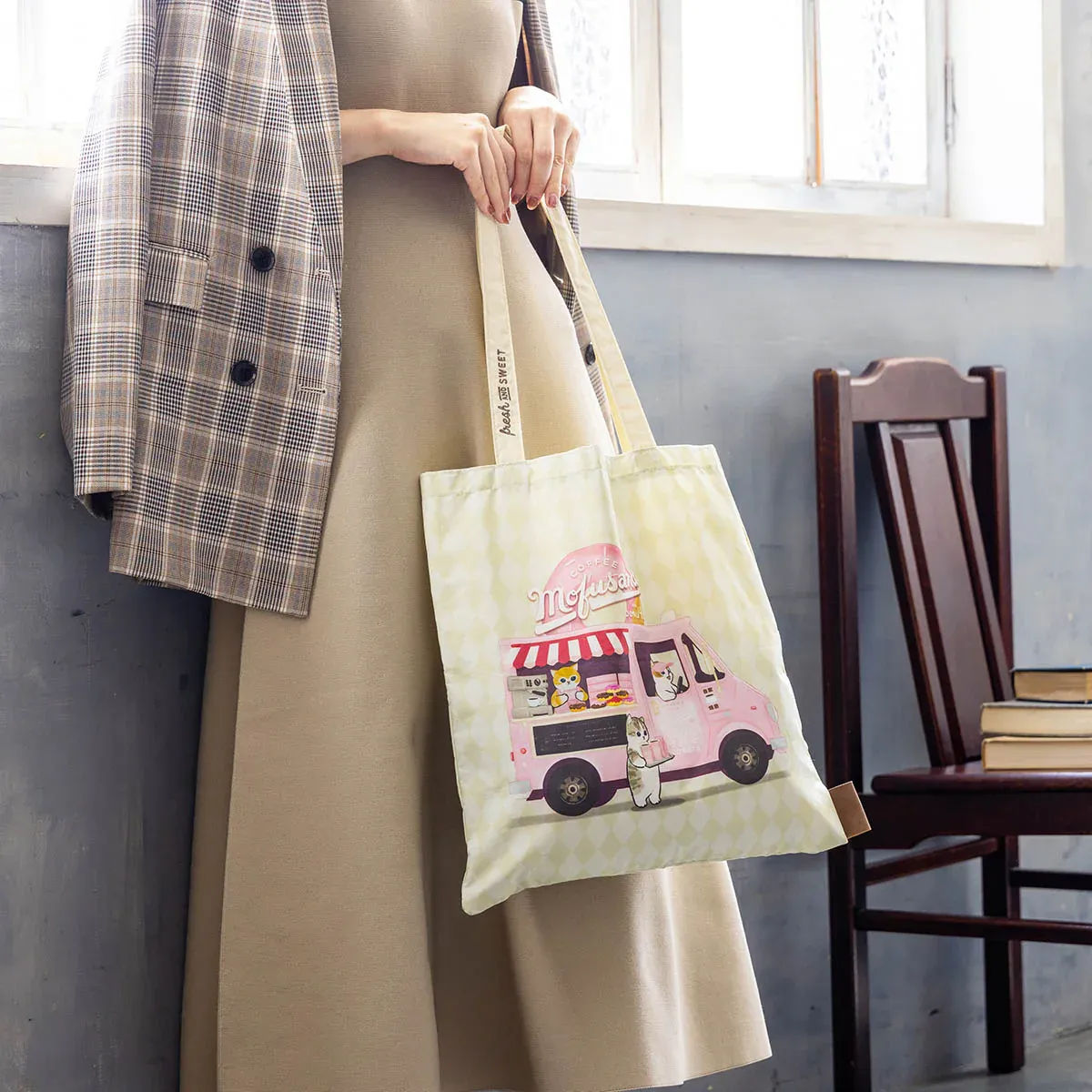 Mofusand｜Coffee And Donuts Cat Tote Bag｜390×360mm approx.