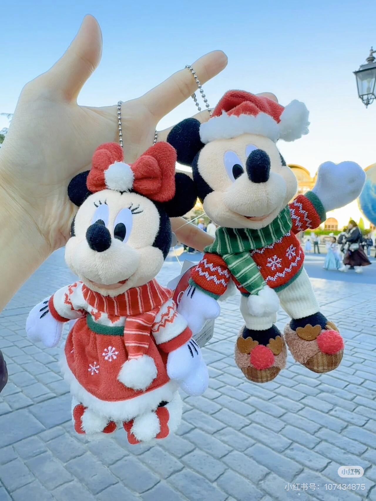 Disney迪士尼｜东迪2024圣诞限定米奇米妮毛绒挂件/包挂