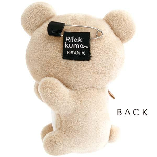 Rilakkuma｜San-x Basic Rilakkuma Monochrome Quilted Mini Tote Bag With Plush Mascot Badge｜ 370×340×120mm approx.