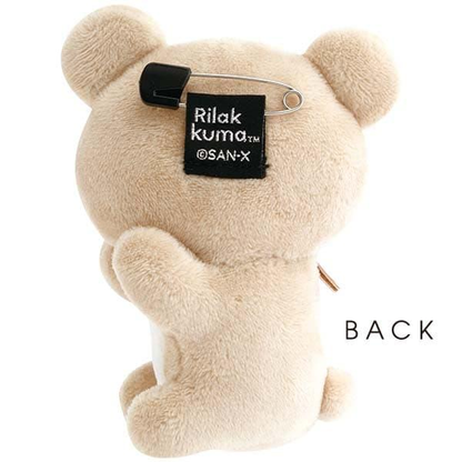 Rilakkuma｜San-x Basic Rilakkuma Monochrome Quilted Mini Tote Bag With Plush Mascot Badge｜ 370×340×120mm approx.