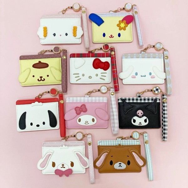 Sanrio｜Pass Case with Retractable Reel｜8 x 11 x 1cm approx.