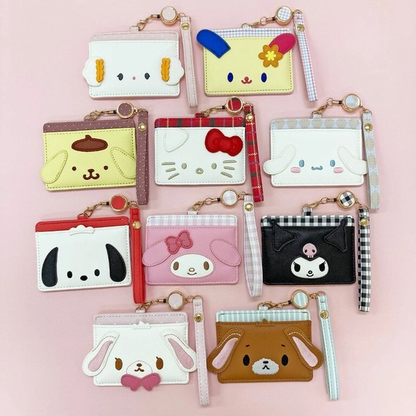 Sanrio｜Pass Case with Retractable Reel｜8 x 11 x 1cm approx.