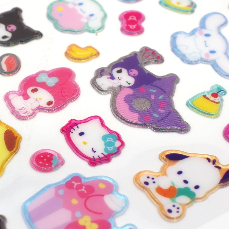 Sanrio｜Characters Glitter Resin Stickers｜H175mm×W90mm approx.