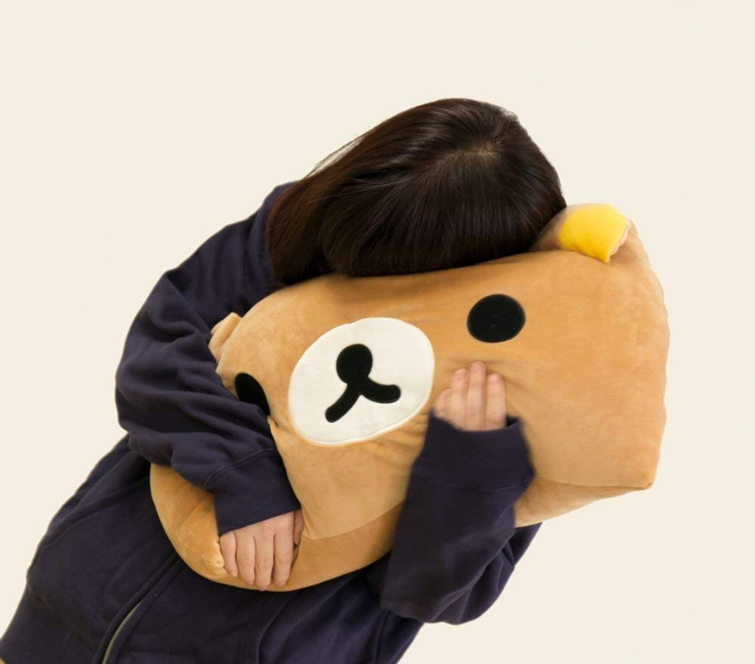 Rilakkuma｜San-X Plush Doll Rilakkuma Super Mochi Mochi Hug Cushion ｜約35x53x12cm