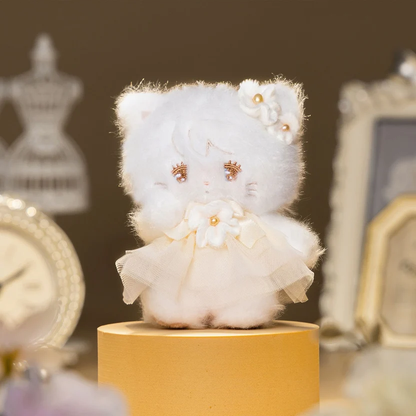 mikko illustrations｜Lil ala mode Flower Tulle Mousse Mascot Holder /Plush Keychain｜H110 x W90 x D80mm approx.