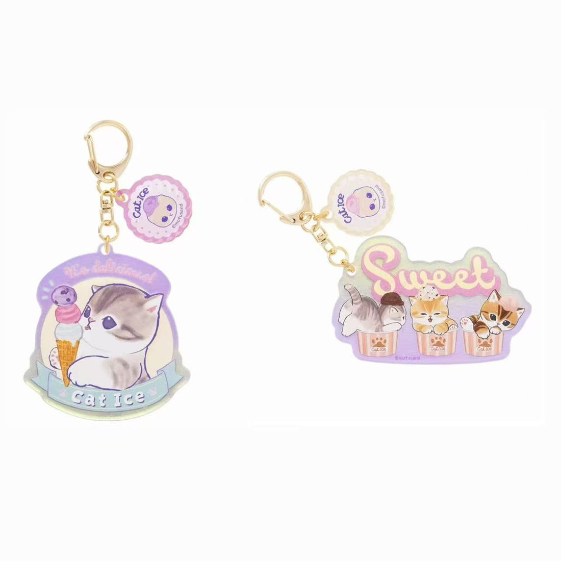Mofusand｜Ice Cream Nyan Acrylic Keychain/Keyring｜67×62×3mm approx.